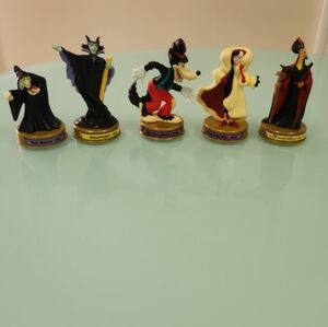 Disney Villains Collectible Figurines - Black, Red, Yellow